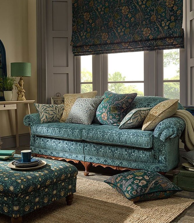 Chalfont Fabric / Verdigris - Just Fabrics