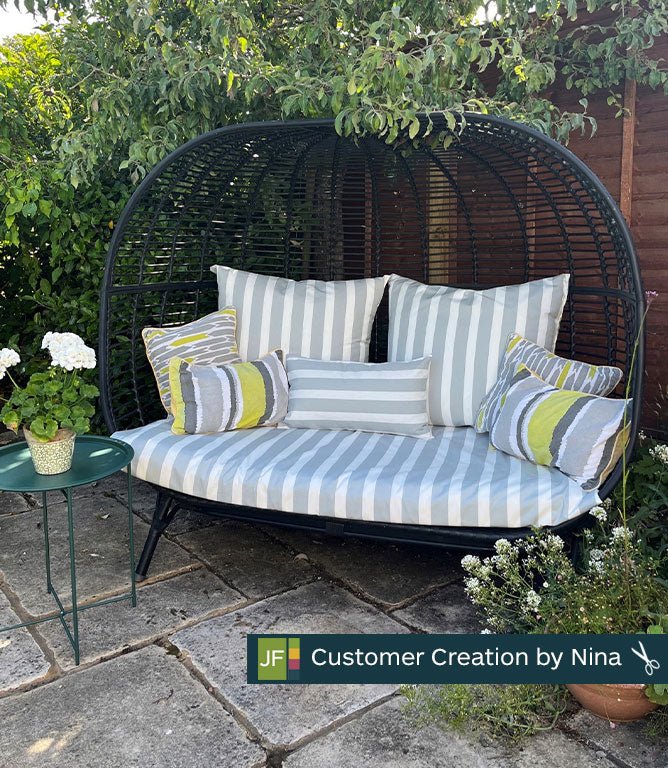 Coastal Outdoor Fabric / Gris Claro - Just Fabrics