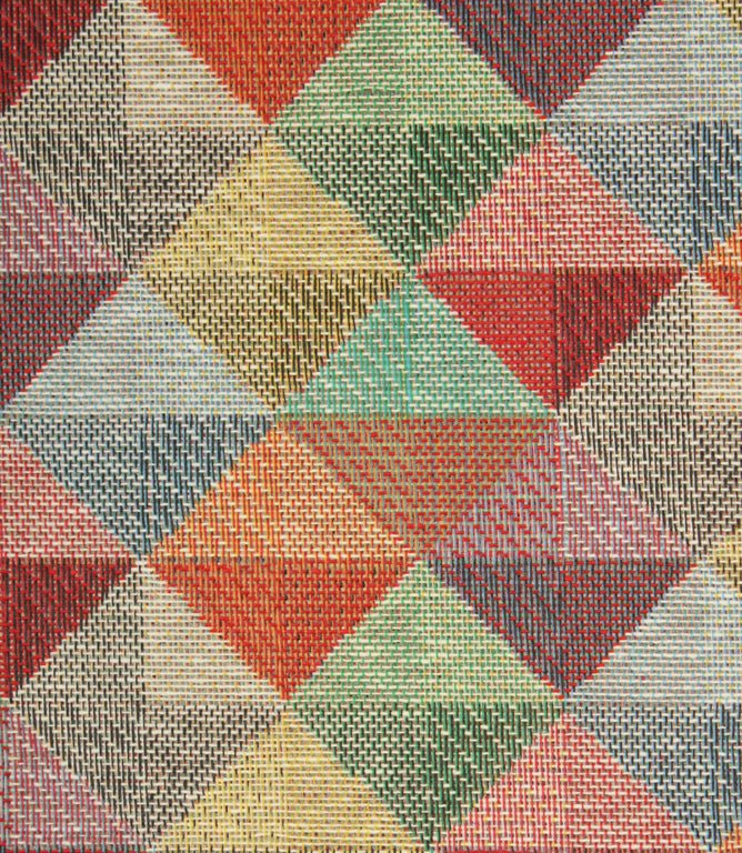 JF Geo Acrylic Tablecloth Fabric / Multi - Just Fabrics