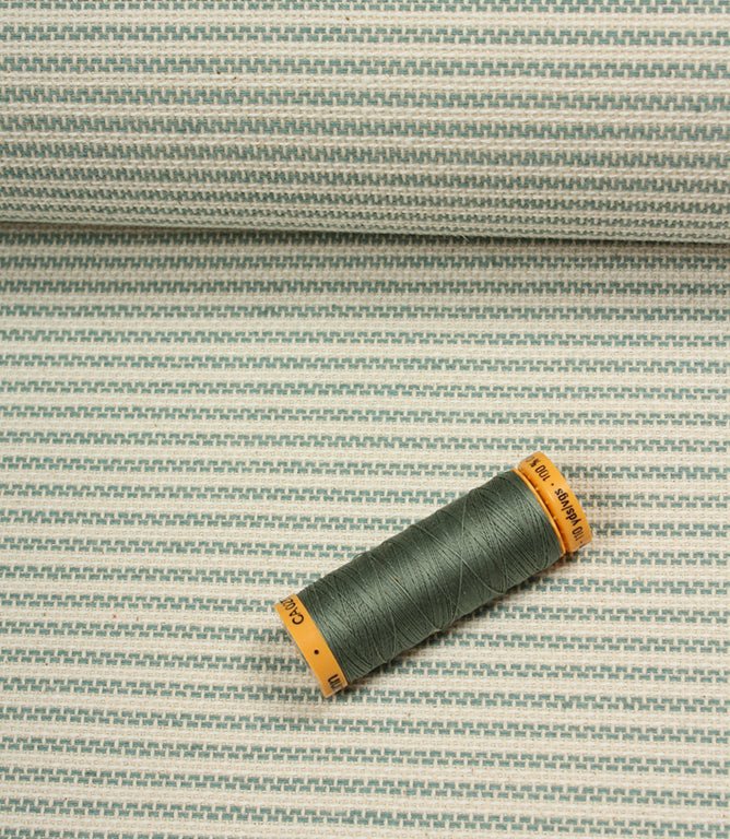 Highbury Stripe Fabric / Duck Egg - Just Fabrics
