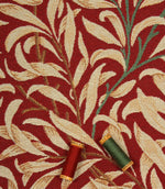 Willow Bough Tapestry Fabric / Crimson - Just Fabrics