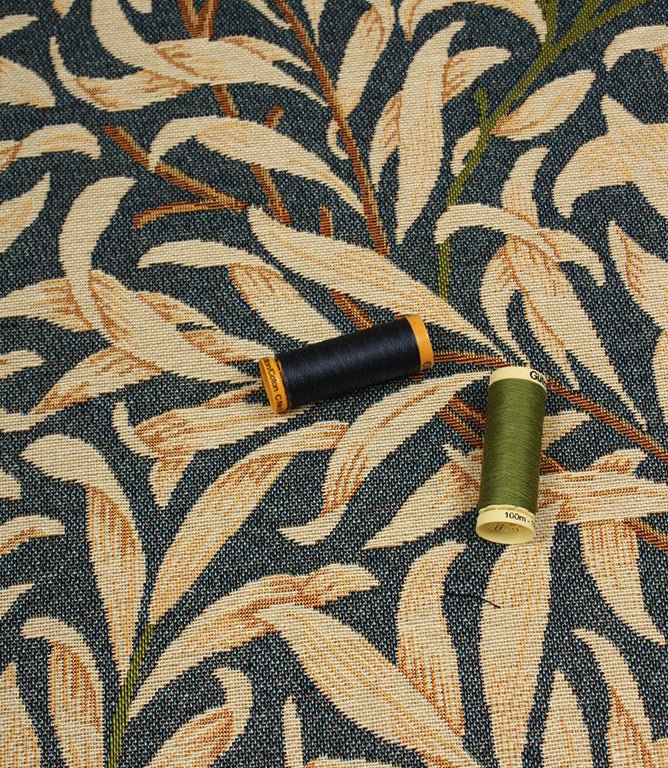 Willow Bough Tapestry Fabric / Navy - Just Fabrics