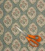 Fleur De Lune Fabric / Indigo - Just Fabrics