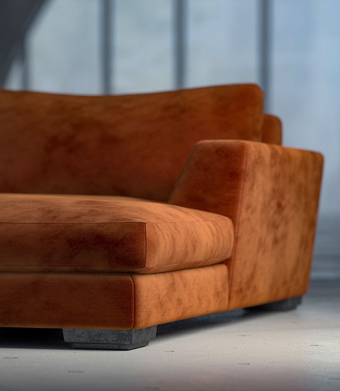 Chilham FR Fabric / Amber - Just Fabrics