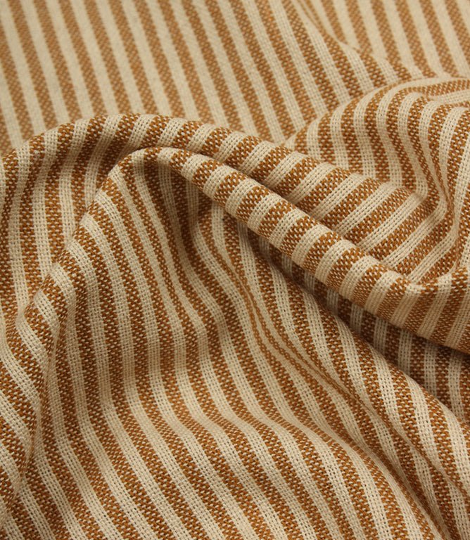 Aldsworth Ticking Fabric / Peanut - Just Fabrics