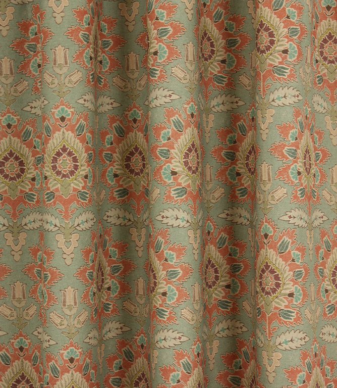 Flores Fabric / Duck Egg - Just Fabrics