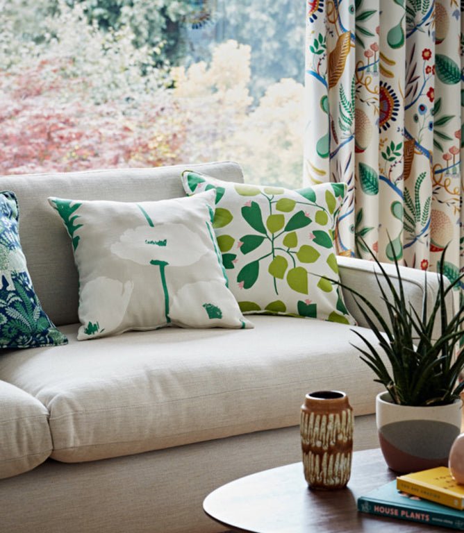 Rosehip Fabric / Mint Leaf / Zest - Just Fabrics