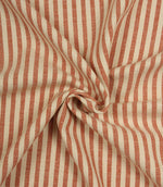 Broadway Stripe Fabric / Terracotta - Just Fabrics
