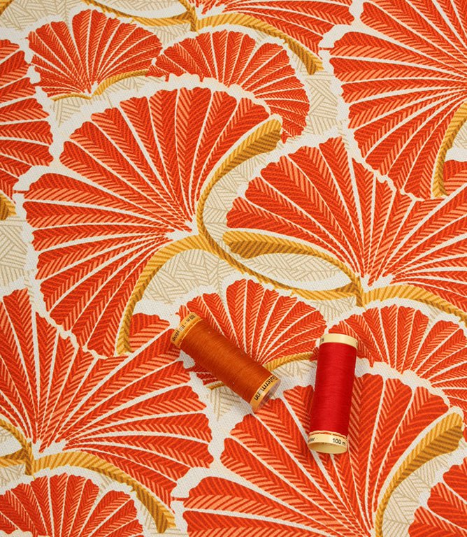 Hosta Outdoor Fabric / Terracotta - Just Fabrics