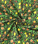 Pomegranate Percale Fabric / Black - Just Fabrics