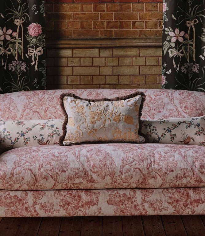 Mydsommer Pickings Fabric / Conch / Madder - Just Fabrics