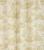 French Toile Fabric / Soft Gold - Just Fabrics