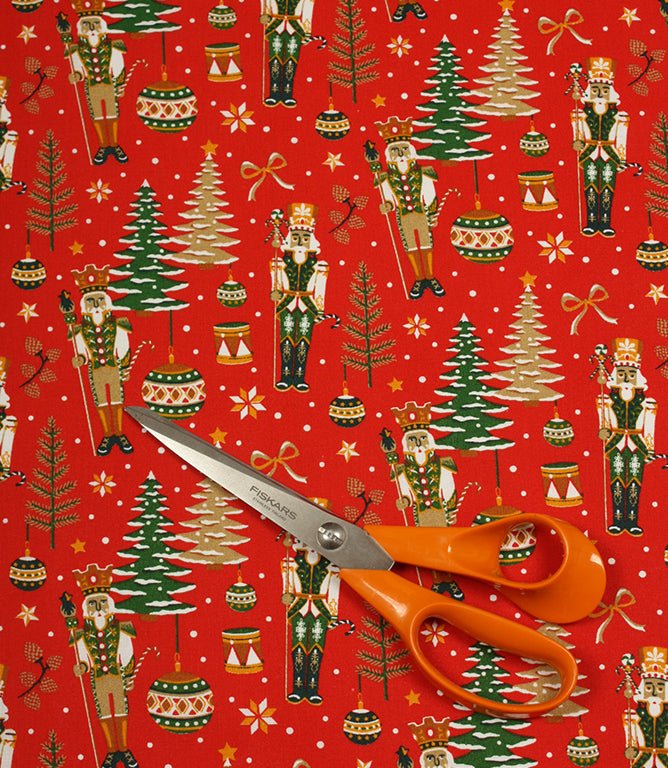 Nutcracker Noel Fabric / Red - Just Fabrics