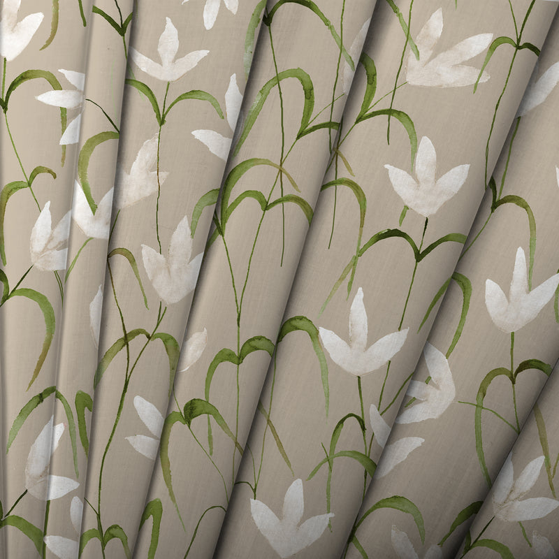 Fresia Fabric / Stone - Just Fabrics