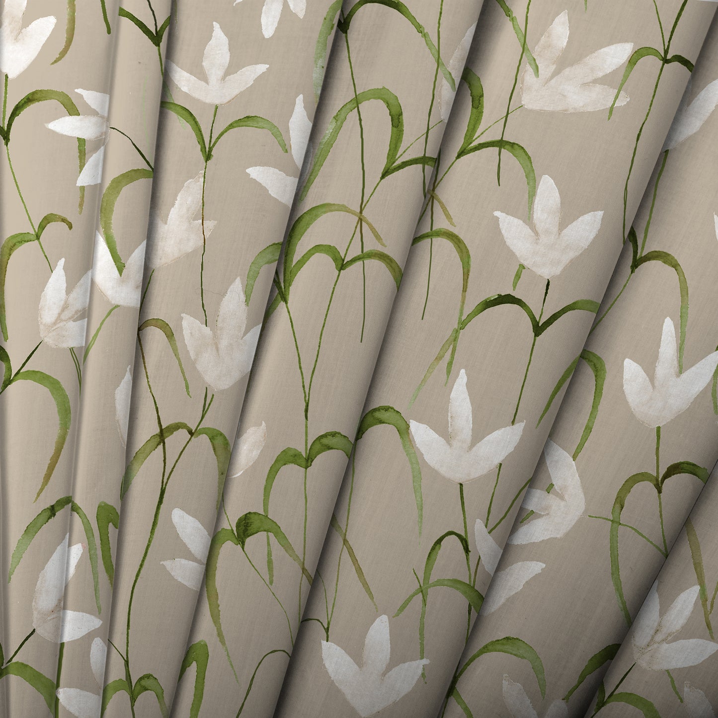 Fresia Fabric / Stone - Just Fabrics