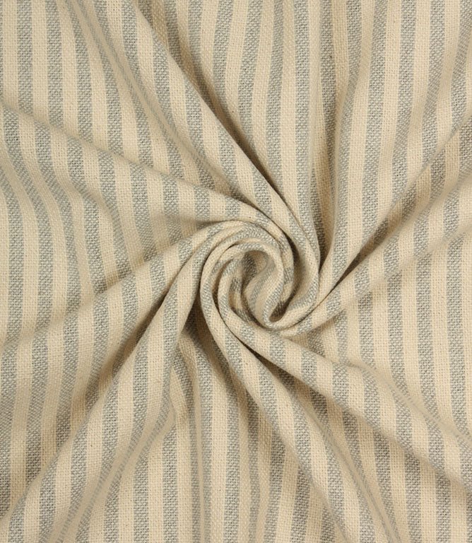 Broadway Stripe Fabric / Duck Egg - Just Fabrics