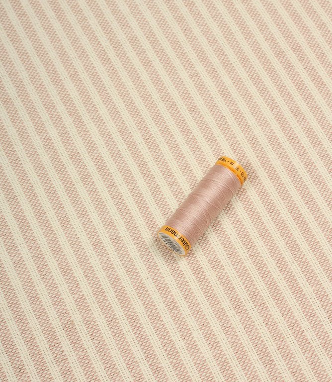 Sandbank Stripe Fabric / Pale Pink - Just Fabrics