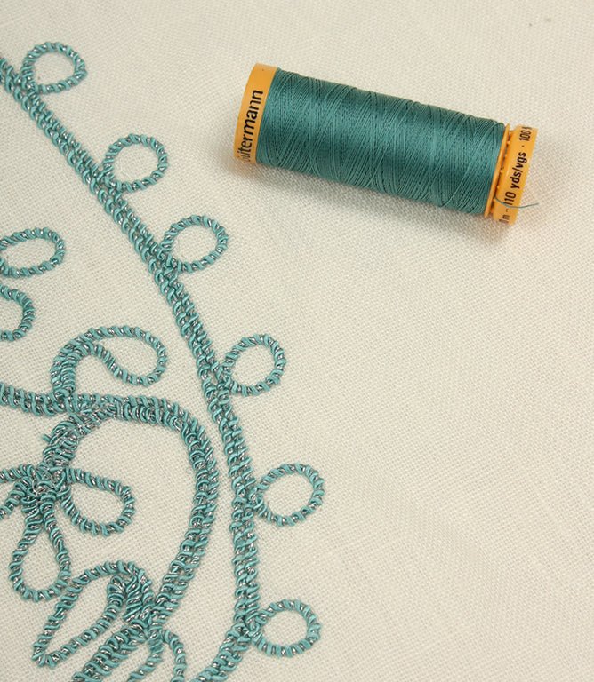 Kashmir Fabric / Teal - Just Fabrics