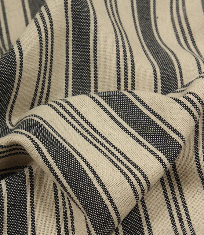 Aldsworth Stripe Fabric / Indigo - Just Fabrics