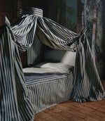 Regency Aperigon Fabric / Smog Blue / Linen - Just Fabrics