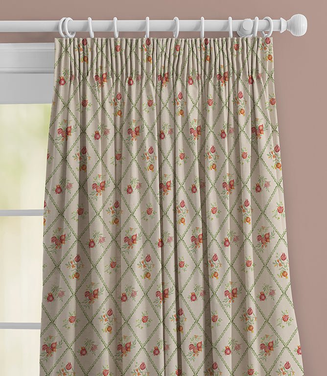 Pomegranate Trellis Fabric / Cream - Just Fabrics