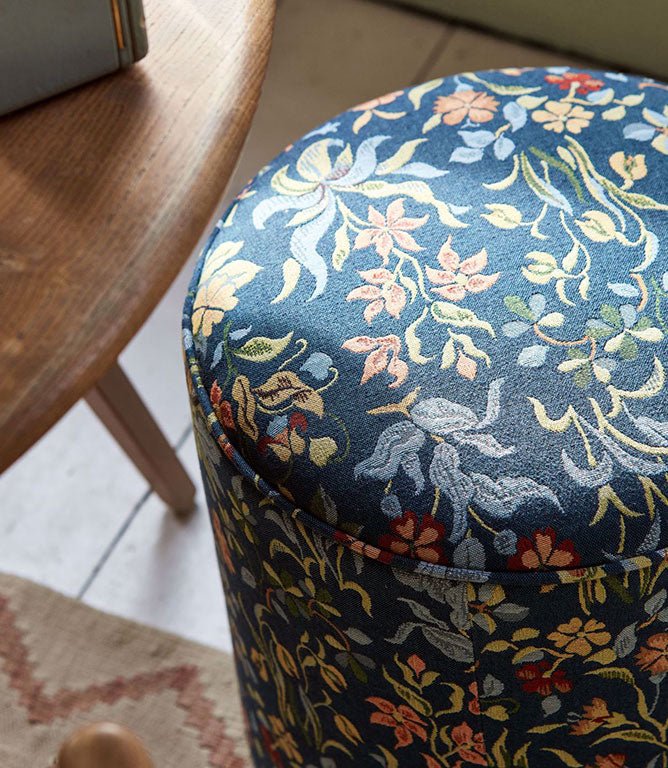 Flowers By May Fabric / Indigo - Just Fabrics