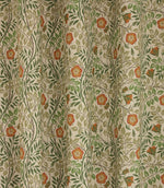 Kielder Fabric / Green / Red - Just Fabrics
