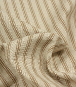 JF Linen Ticking Fabric / Beige - Just Fabrics