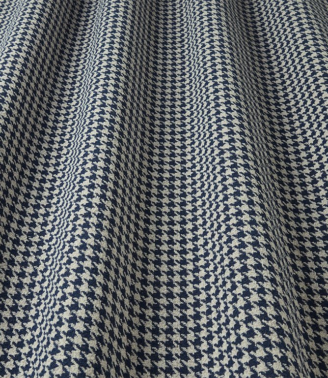 Houndstooth FR Fabric / Sapphire - Just Fabrics