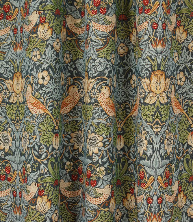 Strawberry Thief Tapestry Fabric / Navy - Just Fabrics