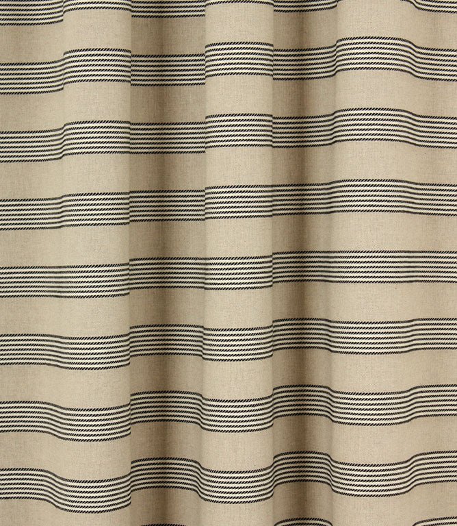 Ludlow Stripe Fabric / Black - Just Fabrics