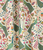 Peafowl Fabric / Teal - Just Fabrics