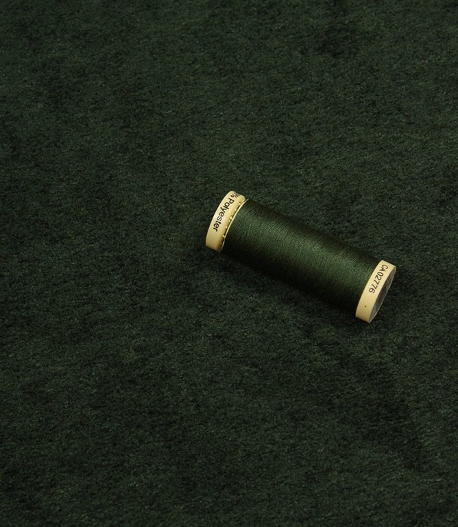 Whittington Velvet FR Fabric / Bottle Green - Just Fabrics