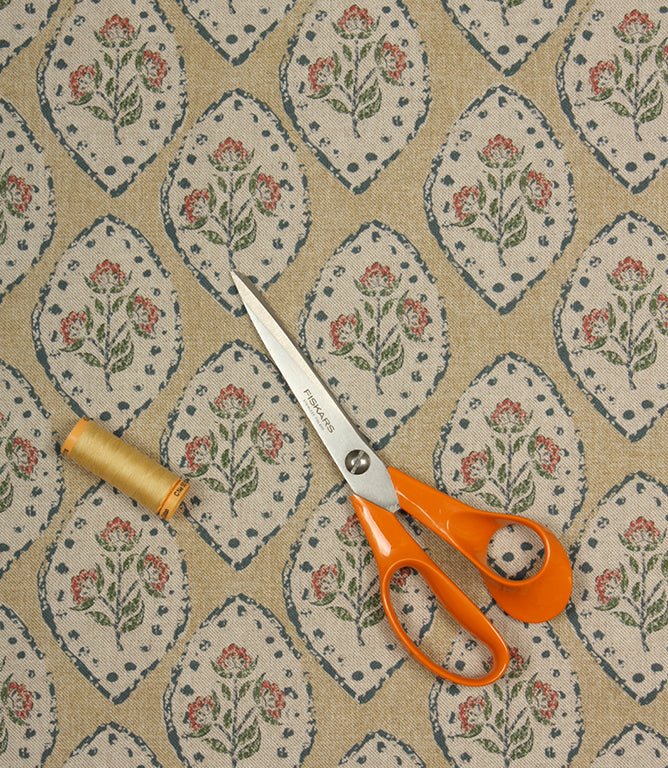 Fleur De Lune Fabric / Soft Gold - Just Fabrics