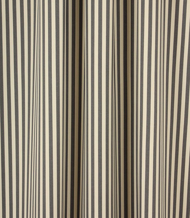 Cotswold Ticking Fabric / Grey - Just Fabrics