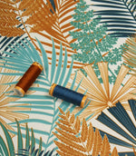 Fern Outdoor Fabric / Blue - Just Fabrics