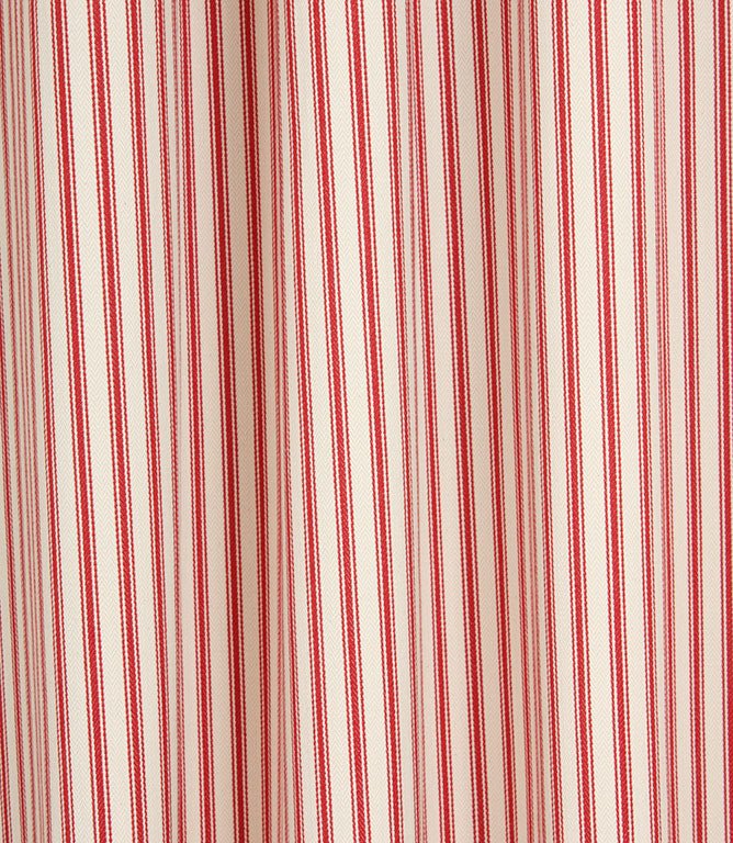 JF Ticking Fabric / Red - Just Fabrics