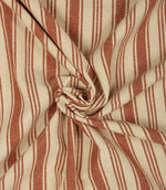 Aldsworth Stripe Fabric / Terracotta - Just Fabrics