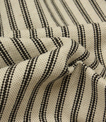 JF Linen Ticking Fabric / Black - Just Fabrics