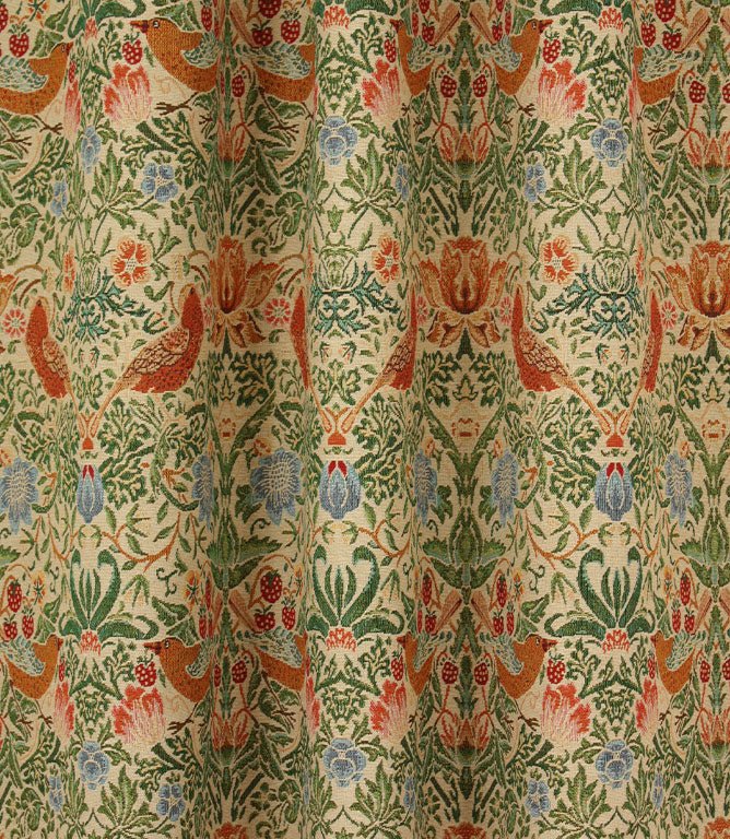 Strawberry Thief Tapestry Fabric / Natural - Just Fabrics