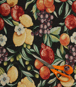 Citrina Tapestry Fabric / Black - Just Fabrics