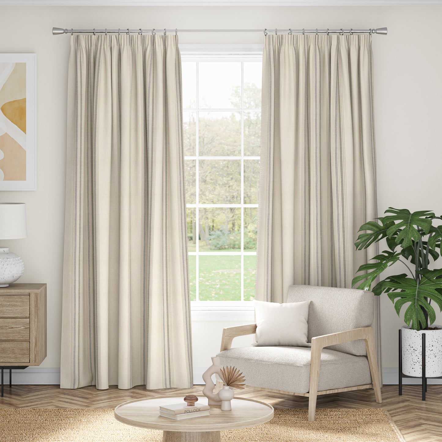 Teasel Fabric / Grey / Putty - Just Fabrics