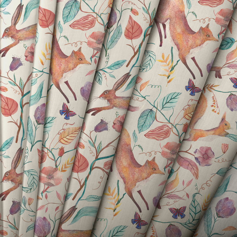 Leaping Into The Fauna Fabric / Dawn - Just Fabrics