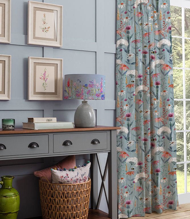 Hermione Fabric / Silver - Just Fabrics