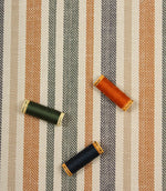 Bourton Stripe Fabric / Burnt Orange - Just Fabrics