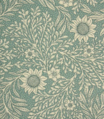 Saltram Floral Acrylic Fabric / Blue - Just Fabrics