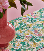 Wildflower Meadow Fabric / Rose / Emerald / Peridot - Just Fabrics