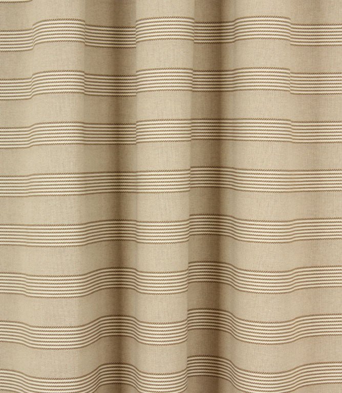 Ludlow Stripe Fabric / Taupe - Just Fabrics