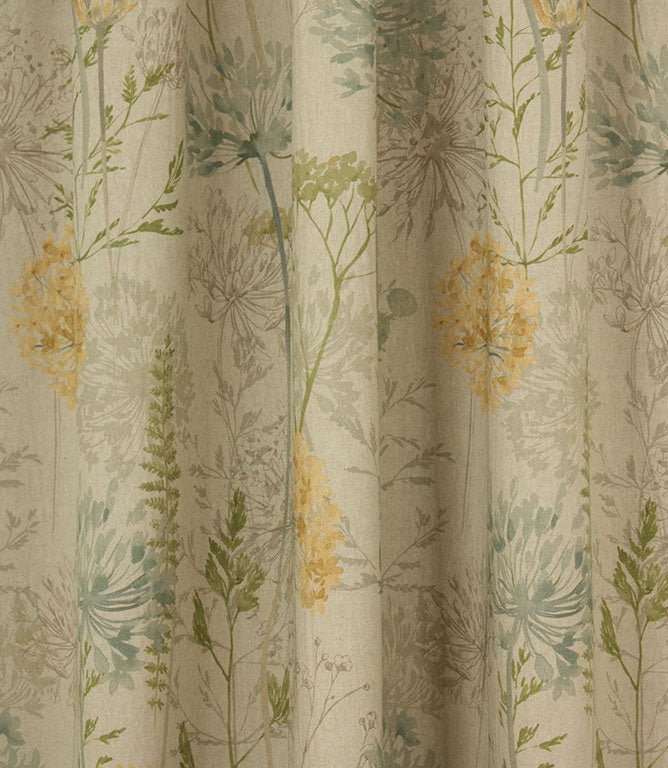 Country Journal Linen Fabric / Duck Egg - Just Fabrics