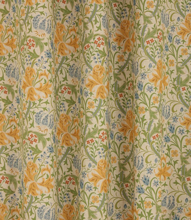 Snowshill Fabric / Yellow / Green / Blue - Just Fabrics